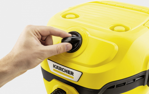 Строительный пылесос Karcher WD 2 Plus V-12/4/18 1000Вт (уборка: сухая/сбор воды) желтый фото 6