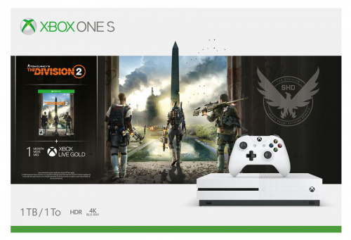 Игровая консоль Microsoft Xbox One S 234-00882 белый в комплекте: игра: Tom Clancys The Division 2 фото 3