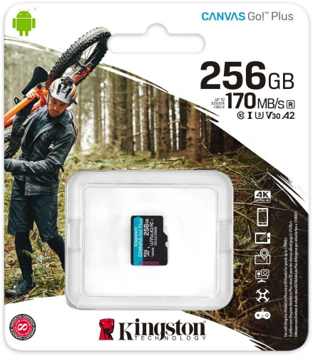 Флеш карта microSDXC 256GB Kingston SDCG3/256GBSP Canvas Go! Plus w/o adapter фото 3