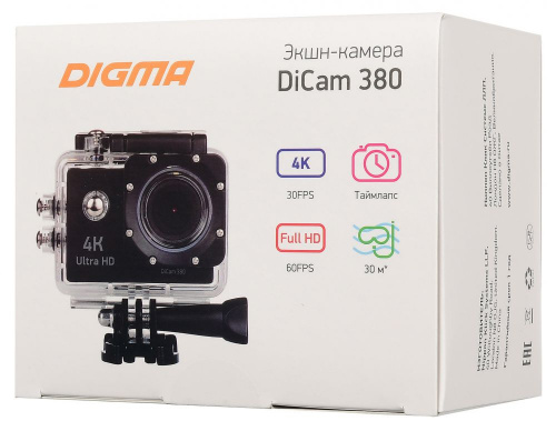 Экшн-камера Digma DiCam 380 черный фото 3