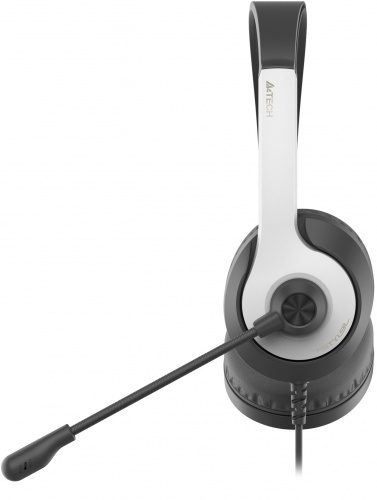 Наушники с микрофоном A4Tech Fstyler FH100U белый/черный 2м накладные USB оголовье (FH100U (PANDA)) фото 2