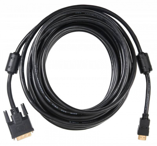 Кабель Buro HDMI (m) DVI-D (m) 10м (HDMI-19M-DVI-D-10M) феррит.кольца черный фото 4