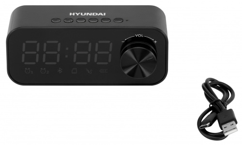 Радиобудильник Hyundai H-RCL420 черный LED подсв:белая часы:цифровые FM фото 6