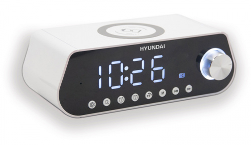 Радиобудильник Hyundai H-RCL380 белый LCD подсв:белая часы:цифровые FM фото 4