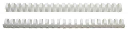Пружины для переплета пластиковые Silwerhof d=32мм 241-280лист A4 белый (50шт) фото 2