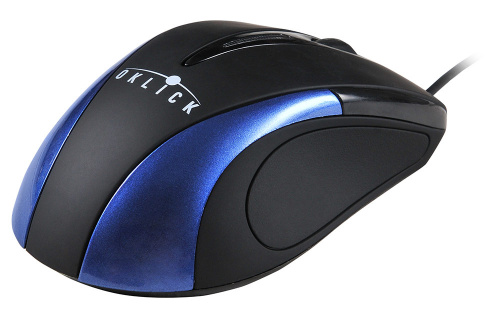 Мышь Oklick 235M черный/синий оптическая (800dpi) USB (2but) фото 4