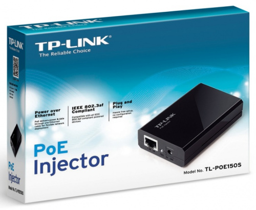 Инжектор TP-Link TL-POE150S 2GE/1PoE 48V 15,4W 802.3af фото 5