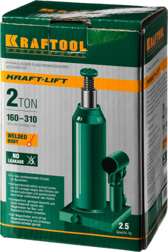 Домкрат Kraftool Kraft-Lift 43462-2_z01 бутылочный гидравлический зеленый фото 6