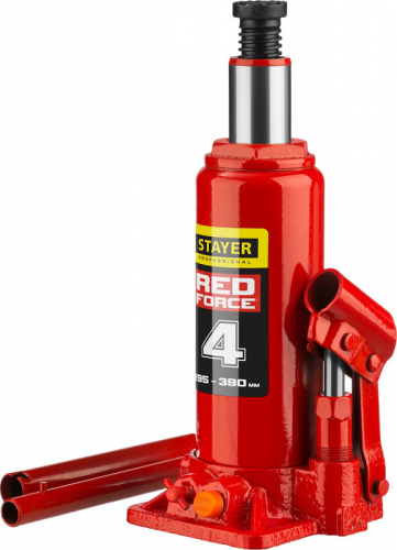 Домкрат Stayer Red Force 43160-4_z01 бутылочный гидравлический красный фото 10
