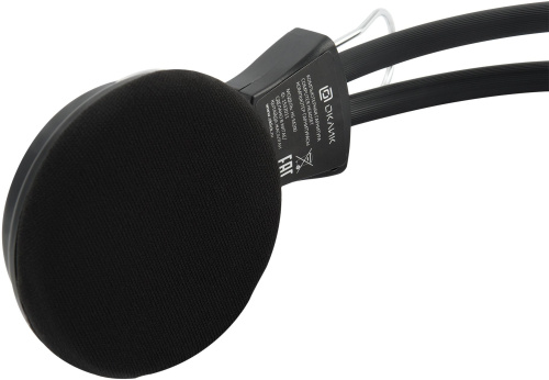 Наушники с микрофоном Оклик HS-M200 черный 1.8м накладные оголовье (1532011) фото 8
