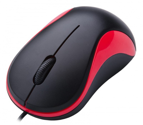 Мышь Оклик 115S черный/красный оптическая (1200dpi) USB для ноутбука (3but) фото 2