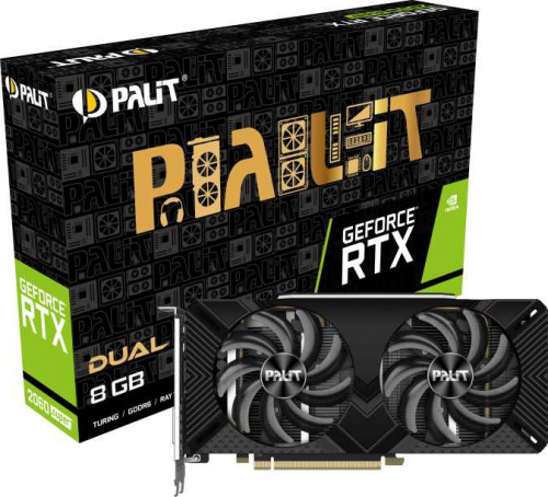 Видеокарта Palit PCI-E PA-RTX2060SUPER DUAL 8G no LED NVIDIA GeForce RTX 2060SUPER 8192Mb 256 GDDR6 1470/14000 DVIx1 HDMIx1 DPx1 HDCP Ret фото 4