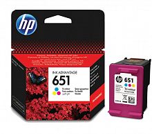 Картридж струйный HP 651 C2P11AE многоцветный (300стр.) для HP DJ IA