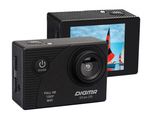 Экшн-камера Digma DiCam 235 черный фото 2