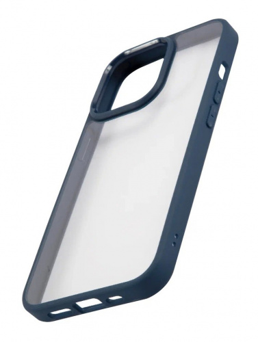 Чехол (клип-кейс) для Apple iPhone 13 Pro Usams US-BH770 прозрачный/синий (УТ000028121) фото 3