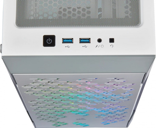 Корпус Corsair iCUE 220T RGB белый/серый без БП ATX 3x120mm 4x140mm 2xUSB3.0 audio bott PSU фото 2
