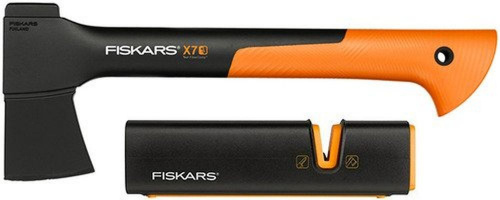 Топор Fiskars Х7 малый черный/оранжевый в комплекте:точилка (1020183) фото 2