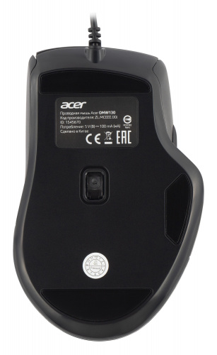 Мышь Acer OMW130 черный оптическая (3600dpi) USB (6but) фото 10