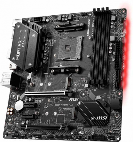 Материнская плата MSI B450M MORTAR MAX Soc-AM4 AMD B450 4xDDR4 mATX AC`97 8ch(7.1) GbLAN RAID+HDMI+DP фото 2