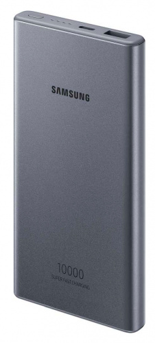 Мобильный аккумулятор Samsung EB-P3300 Li-Ion 10000mAh 3A+2A темно-серый 1xUSB материал алюминий фото 4