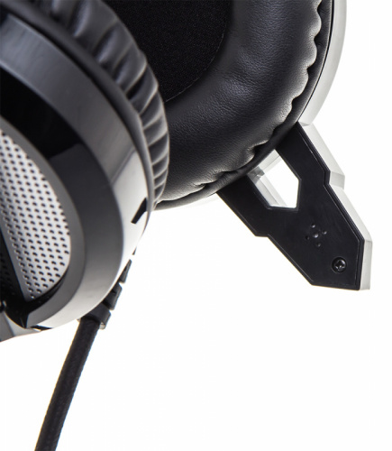 Наушники с микрофоном Оклик HS-L450G ARROW черный/красный 2.2м мониторные оголовье (472654) фото 10