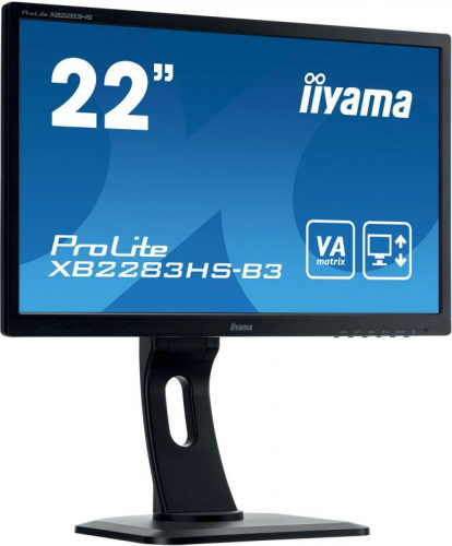 Монитор Iiyama 21.5" ProLite XB2283HS-B3 черный VA LED 4ms 16:9 HDMI M/M матовая HAS Pivot 250cd 178гр/178гр 1920x1080 D-Sub DisplayPort FHD 4.8кг фото 3