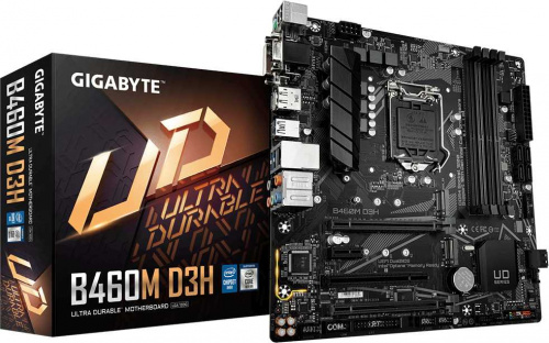 Материнская плата Gigabyte B460M D3H Soc-1200 Intel B460 4xDDR4 mATX AC`97 8ch(7.1) GbLAN RAID+VGA+DVI+HDMI+DP фото 3
