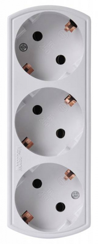 Сетевой разветвитель Buro BU-PS3G-W (3 розетки) белый (пакет ПЭ) фото 2