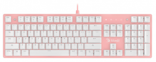 Клавиатура A4Tech Bloody B800 Dual Color механическая розовый/белый USB for gamer LED фото 17