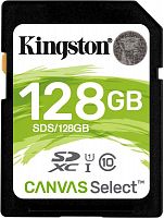 Флеш карта SDXC 128Gb Class10 Kingston SDS/128GB Canvas Select