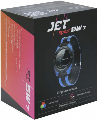 Смарт-часы Jet Sport SW-7 55мм 1.54" IPS синий (SW-7 BLUE) фото 4