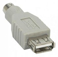 Переходник Ningbo MD6M PS/2 (m) USB A(f) (USB013A) серый