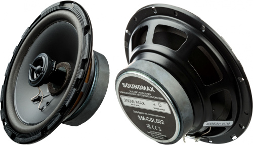 Колонки автомобильные Soundmax SM-CSL602 250Вт 91дБ 4Ом 16.5см (6 1/2дюйм) (ком.:2кол.) коаксиальные двухполосные фото 7