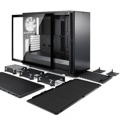 Корпус Fractal Design Define S 2 черный без БП ATX 9x120mm 9x140mm 1x180mm 2xUSB2.0 2xUSB3.0 1xUSB3.1 audio bott PSU фото 11