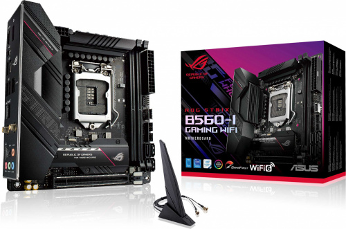 Материнская плата Asus ROG STRIX B560-I GAMING WIFI Soc-1200 Intel B560 2xDDR4 mini-ITX AC`97 8ch(7.1) 2.5Gg+HDMI+DP фото 7