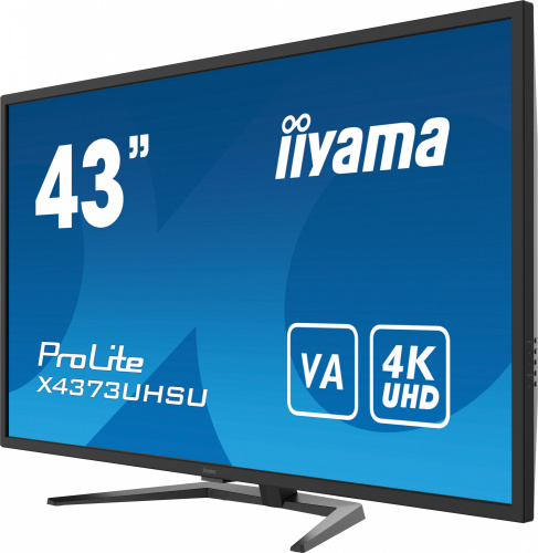 Монитор Iiyama 42.5" ProLite X4373UHSU-B1 черный VA 5ms 16:9 DVI HDMI M/M матовая HAS Pivot 1000:1 400cd 178гр/178гр 3840x2160 DisplayPort FHD 14.5кг фото 4