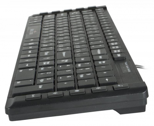 Клавиатура Оклик 530S черный USB slim Multimedia фото 6