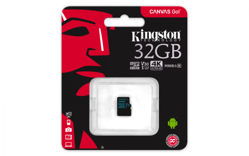 Флеш карта microSDHC 32Gb Class10 Kingston SDCG2/32GBSP Canvas Go w/o adapter фото 3