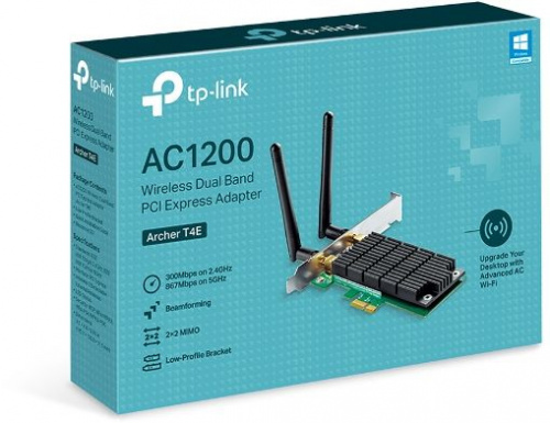Сетевой адаптер Wi-Fi TP-Link Archer T4E AC1200 PCI Express (ант.внеш.съем) 2ант. фото 6