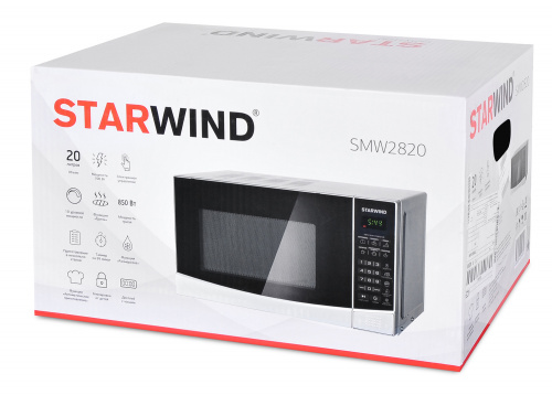 Микроволновая Печь Starwind SMW2820 20л. 700Вт серебристый/черный фото 3