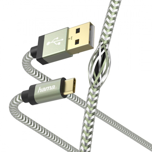 Кабель Hama 00187236 USB (m)-USB Type-C (m) 1.5м зеленый фото 3