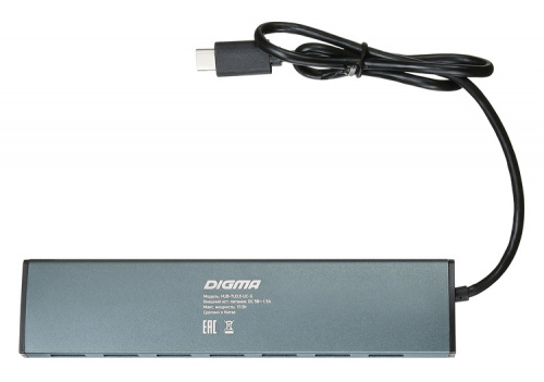 Разветвитель USB-C Digma HUB-7U3.0-UC-G 7порт. серый фото 5