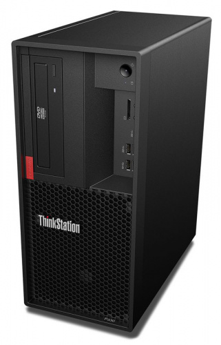 ПК Lenovo ThinkStation P330 MT i7 8700 (3.2)/16Gb/1Tb 7.2k/SSD256Gb/UHDG 630/DVDRW/CR/Windows 10 Professional 64/GbitEth/400W/клавиатура/мышь/черный фото 2
