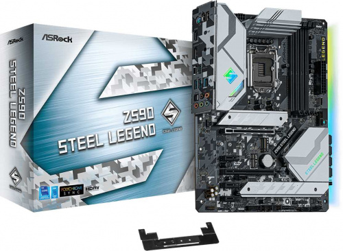 Материнская плата Asrock Z590 STEEL LEGEND Soc-1200 Intel Z590 4xDDR4 ATX AC`97 8ch(7.1) 2.5Gg RAID+HDMI фото 5