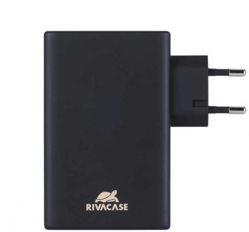 Мобильный аккумулятор Riva VA 4736 Li-Pol 5000mAh 2.1A+1.5A темно-серый 2xUSB фото 2