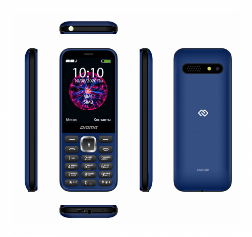 Мобильный телефон Digma C281 Linx 32Mb синий моноблок 2Sim 2.8" 240x320 0.08Mpix GSM900/1800 MP3 microSD фото 5