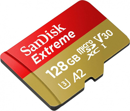 Флеш карта microSDXC 128Gb Class10 Sandisk SDSQXA1-128G-GN6MA Extreme + adapter фото 2