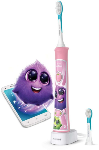 Зубная щетка электрическая Philips Sonicare For Kids HX6352/42 розовый фото 5