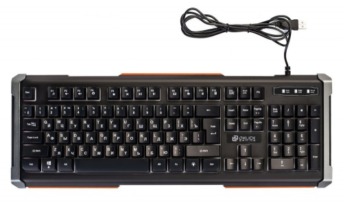 Клавиатура Оклик 710G BLACK DEATH черный/серый USB Multimedia for gamer LED фото 16