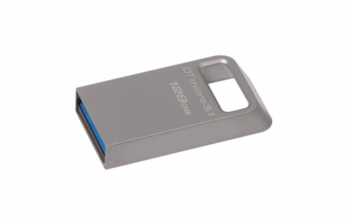Флеш Диск Kingston 128Gb DataTraveler Micro 3.1 DTMC3/128GB USB3.1 серебристый фото 3
